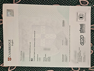 Cambridge English B2 certificate