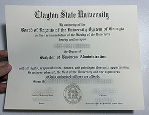 Replica Clayton State University diploma