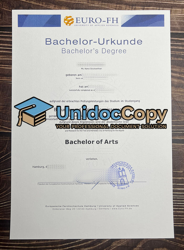 EURO-FH University of Applied Sciences degree