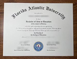 Florida Atlantic University diploma in USA