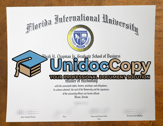 Florida International University certificate