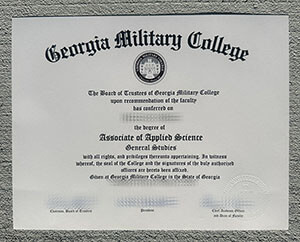 Replica Georgia Highlands College diploma
