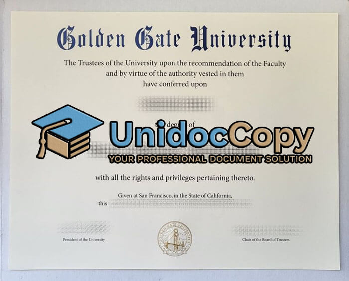 Golden Gate University degree