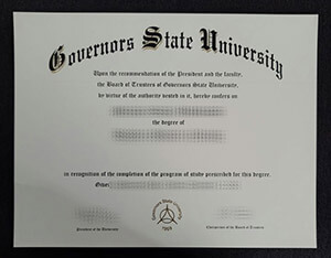 Replica Governors State University diploma