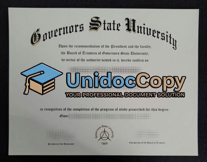 Governors State University diploma