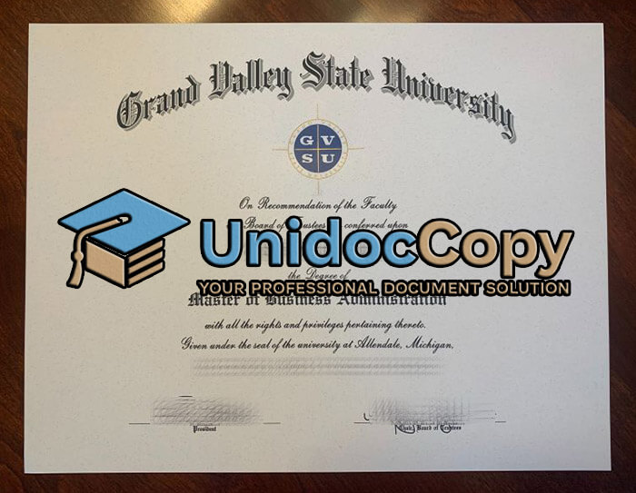 Grand Valley State University diploma