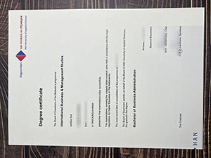 HAN University of Applied Sciences certificate