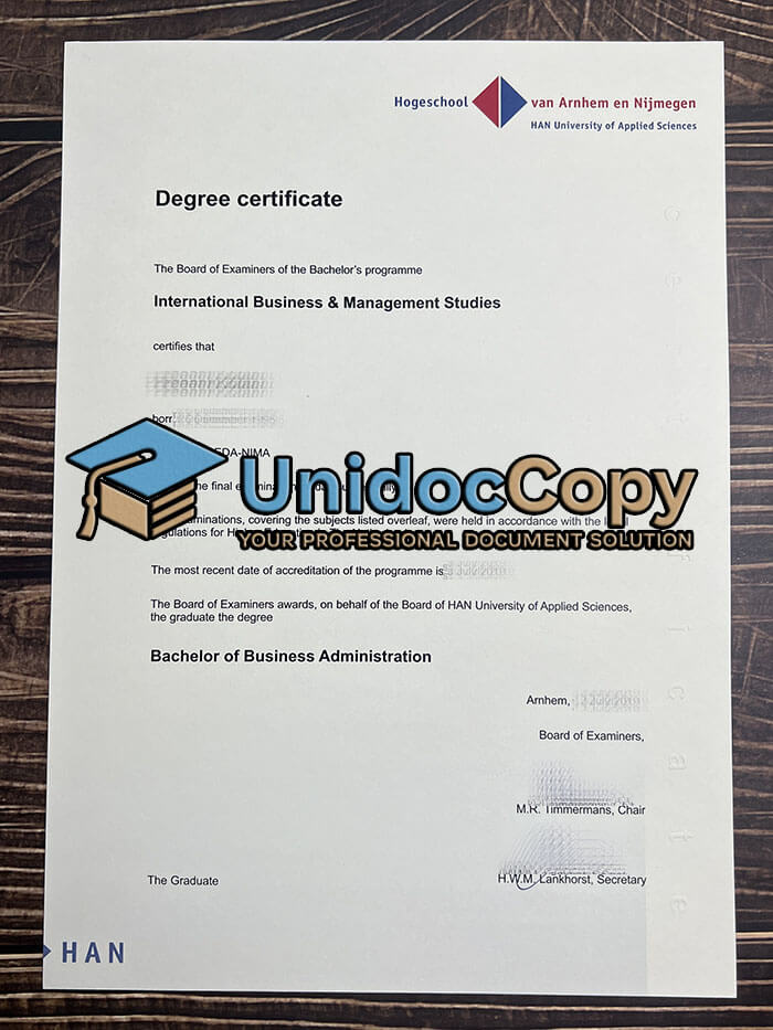 HAN University of Applied Sciences degree