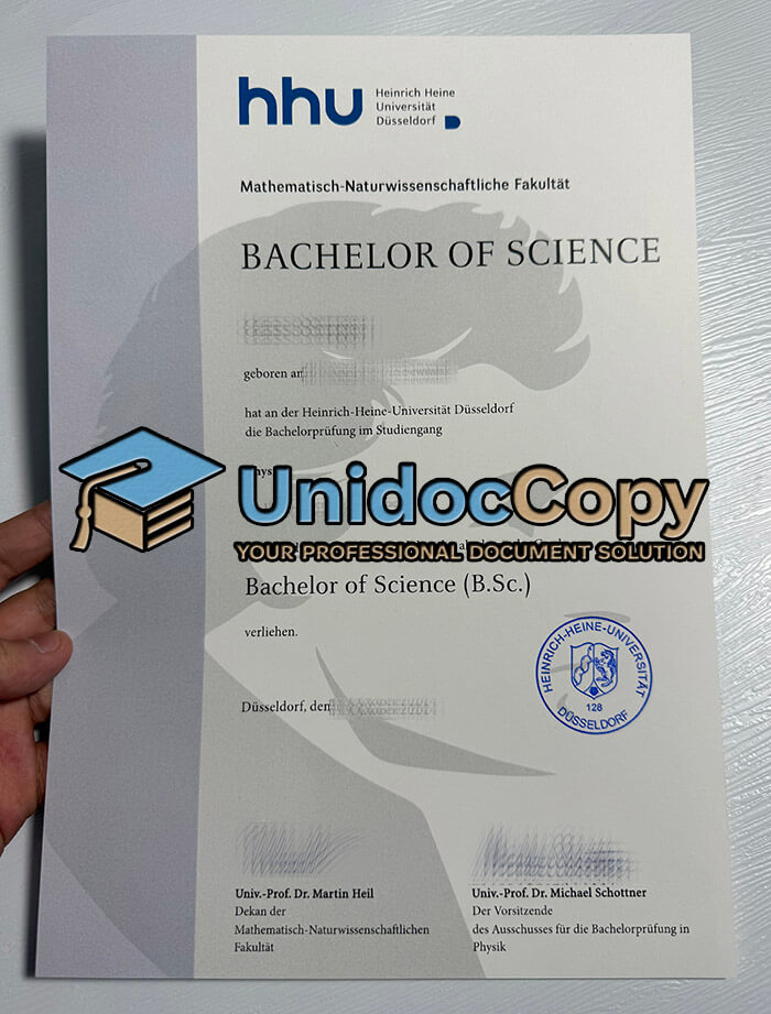 Heinrich Heine Universität Düsseldorf diploma