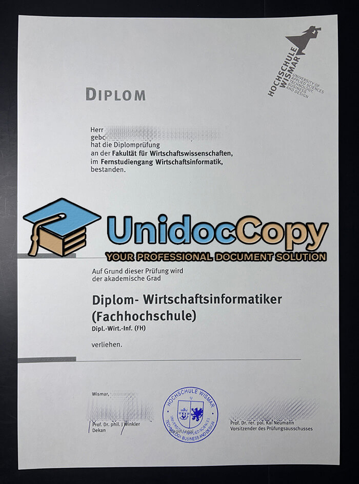 Hochschule Wismar diploma