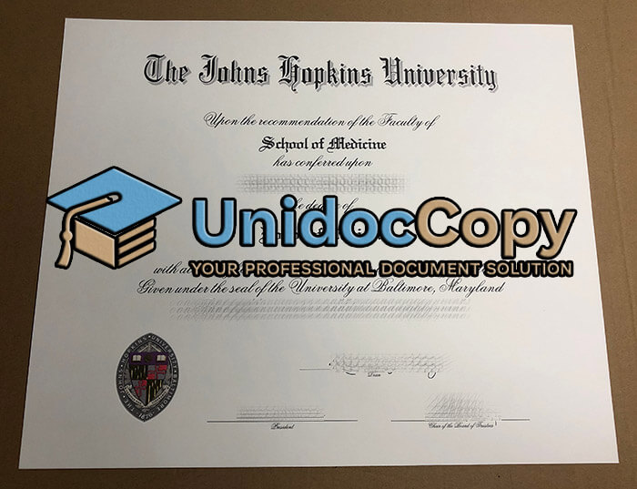 Johns Hopkins University degree