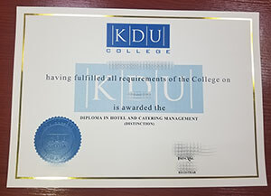 Replica KDU College diploma