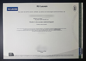 Ku Leuven certificate