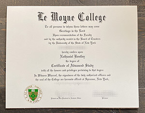 Obtain Le Moyne College diploma online