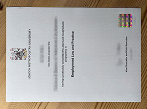 London Metropolitan University diploma