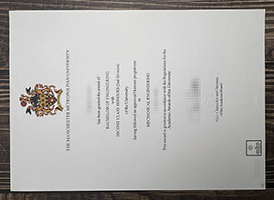 Manchester Metropolitan University diploma