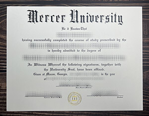 Obtain Mercer University diploma online