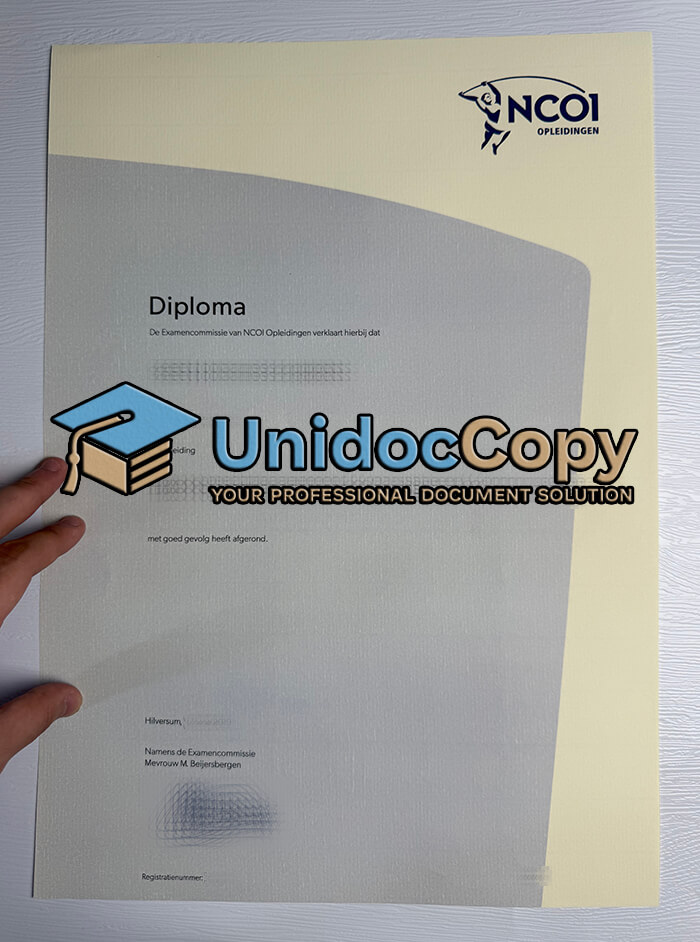 NCOI Opleidingen certificate
