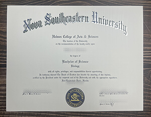 Obtain Nova Southeastern University diploma online