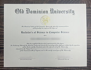 Replica Old Dominion University degree