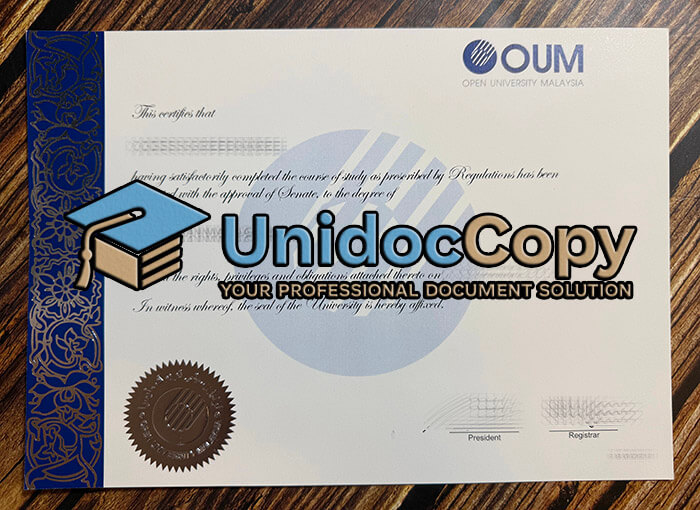 Open University Malaysia certificate