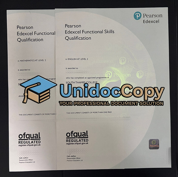 Pearson Edexcel Functional Skills Qualification diploma