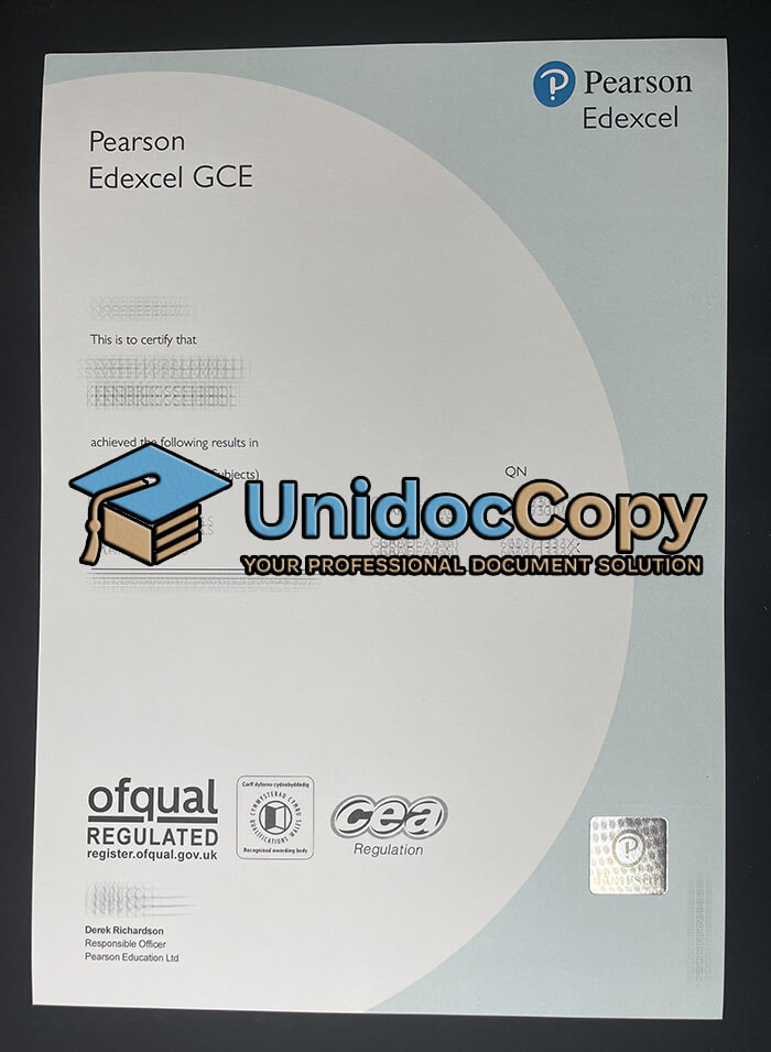 Pearson Edexcel GCE diploma