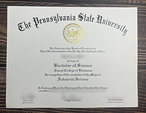 PSU diploma, Pennsylvania State University degree