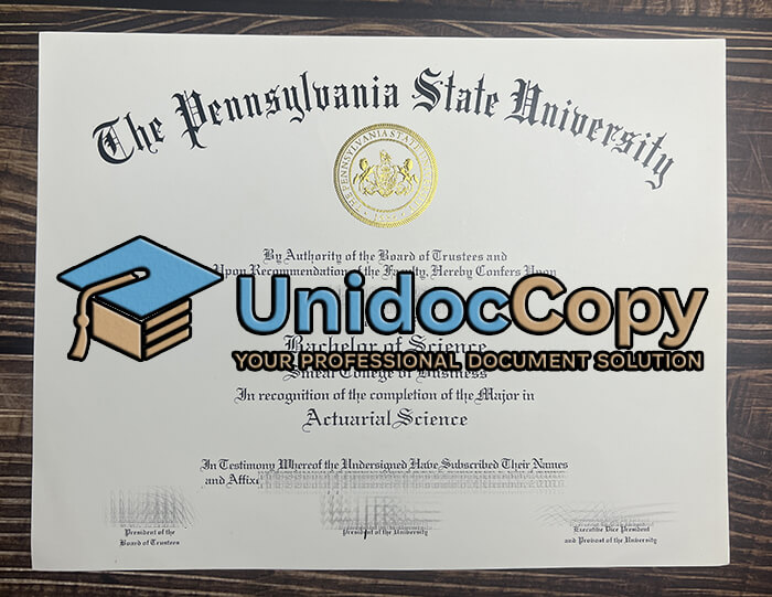 Pennsylvania State University degree