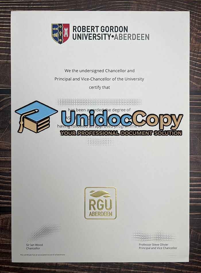 Robert Gordon University degree