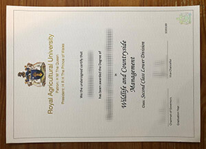 Replica Royal Agricultural University diploma