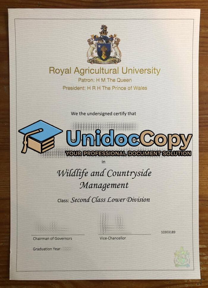 Royal Agricultural University diploma