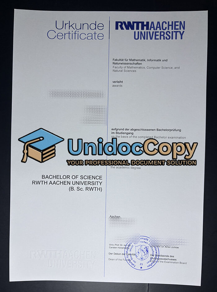 Rwth Aachen University Urkunde