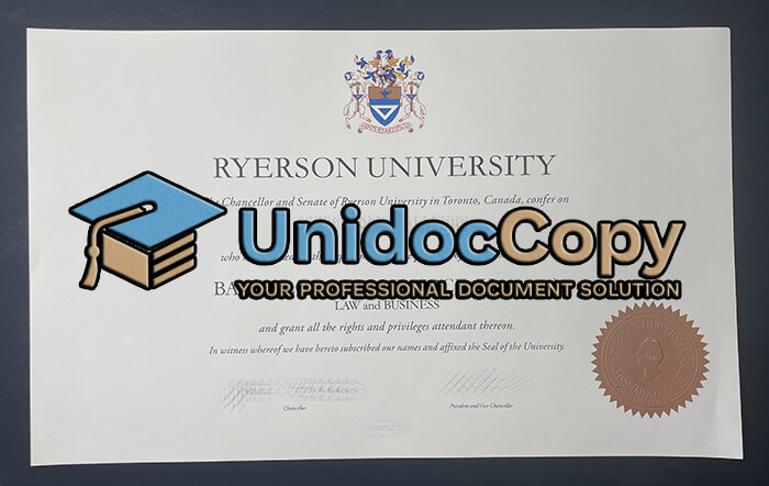Ryerson University diploma