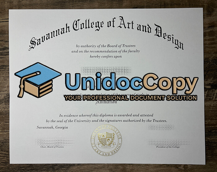 Savannah College of Art and Design degree