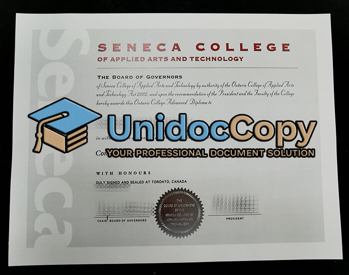 Seneca Polytechnic certificate