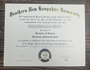 Southern New Hampshire University certificate