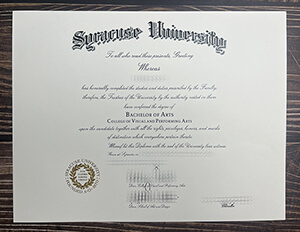 Syracuse University certificate