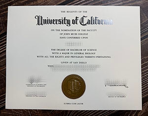UC San Diego certificate