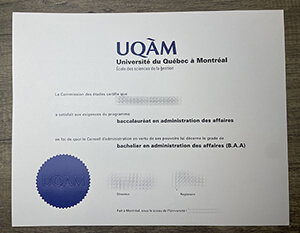 UQAM diploma, UQAM certificate
