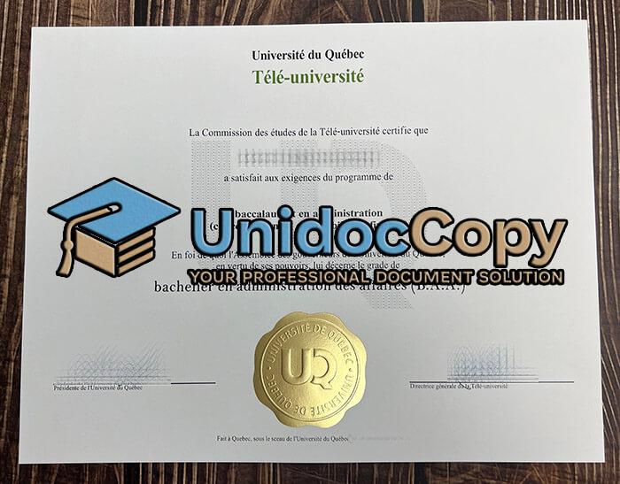 Université du Québec certificate