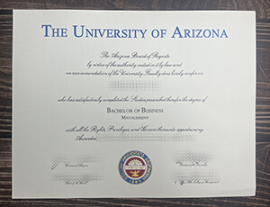 University of Arizona certificate