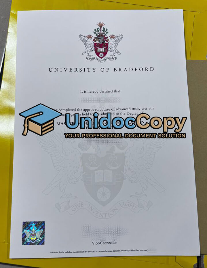University of Bradford degree