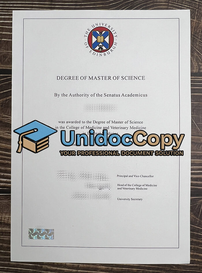 University of Edinburgh diploma