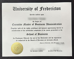 University of Fredericton certificate