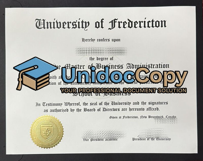 University of Fredericton degree