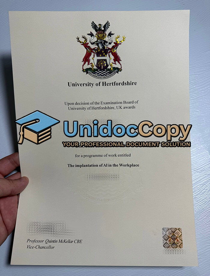 University of Hertfordshire degree