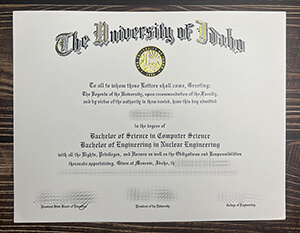 University of Idaho certificate