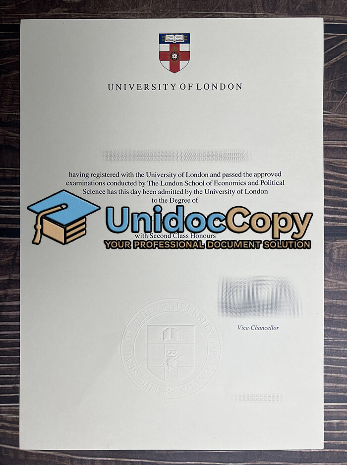 University of London certificate