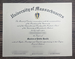 University of Massachusetts certificate